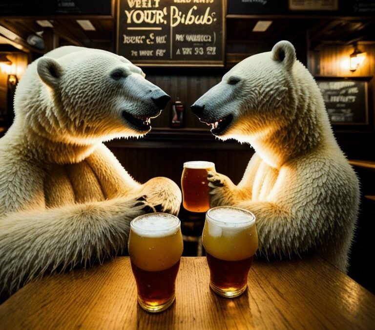 two-polar-bears-chatting-in-a