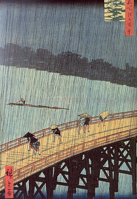 465px-Hiroshige_-_Evening_Shower_at_Atake_and_the_Great_Bridge-1-465x675