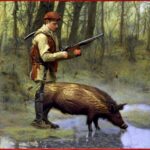 the-hunter-shoots-the-wild-boar